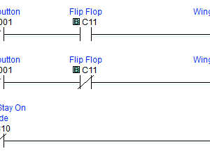 Flip flop ladder logic