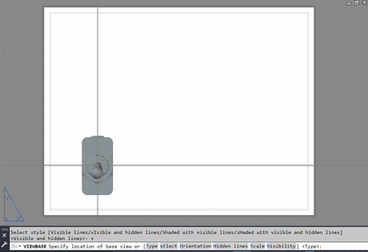 Placing the projected views with the VIEWBASE command