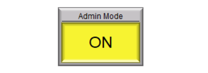 Password-protected Admin Mode HMI pushbutton